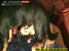 Fucking her puppy or a Black mutt riding its master is what this sultry wife does.